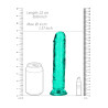 DILDO CRYSTAL CLEAR 8" 20 CM PROSTE DILDO Z PRZYSSAWKĄ