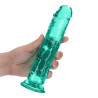 DILDO CRYSTAL CLEAR 8" 20 CM PROSTE DILDO Z PRZYSSAWKĄ