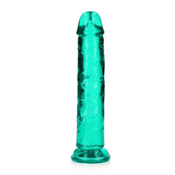 DILDO CRYSTAL CLEAR 8" 20 CM PROSTE DILDO Z PRZYSSAWKĄ