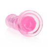 DILDO CRYSTAL CLEAR 8" 20 CM PROSTE DILDO Z PRZYSSAWKĄ