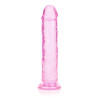 DILDO CRYSTAL CLEAR 8" 20 CM PROSTE DILDO Z PRZYSSAWKĄ