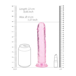DILDO CRYSTAL CLEAR 8" 20 CM PROSTE DILDO Z PRZYSSAWKĄ