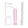 DILDO CRYSTAL CLEAR 8" 20 CM PROSTE DILDO Z PRZYSSAWKĄ