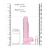 DILDO CRYSTAL CLEAR 8" 19 CM  DILDO Z PRZYSSAWKĄ