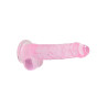 DILDO CRYSTAL CLEAR 8" 19 CM  DILDO Z PRZYSSAWKĄ