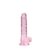 DILDO CRYSTAL CLEAR 7" 17 CM  DILDO Z PRZYSSAWKĄ