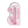 DILDO CRYSTAL CLEAR 7" 17 CM  DILDO Z PRZYSSAWKĄ