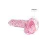 DILDO CRYSTAL CLEAR 7" 17 CM  DILDO Z PRZYSSAWKĄ