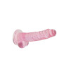 DILDO CRYSTAL CLEAR 7" 17 CM  DILDO Z PRZYSSAWKĄ