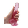 DILDO CRYSTAL CLEAR 7" 17 CM  DILDO Z PRZYSSAWKĄ