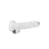 DILDO CRYSTAL CLEAR 7" 17 CM  DILDO Z PRZYSSAWKĄ