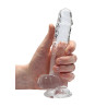 DILDO CRYSTAL CLEAR 7" 17 CM  DILDO Z PRZYSSAWKĄ