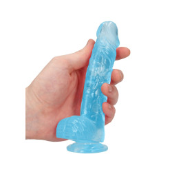 DILDO CRYSTAL CLEAR 6" 15 CM  DILDO Z PRZYSSAWKĄ