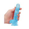 DILDO CRYSTAL CLEAR 6" 15 CM  DILDO Z PRZYSSAWKĄ
