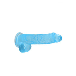 DILDO CRYSTAL CLEAR 6" 15 CM  DILDO Z PRZYSSAWKĄ