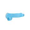 DILDO CRYSTAL CLEAR 6" 15 CM  DILDO Z PRZYSSAWKĄ