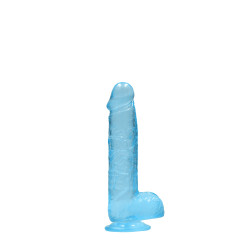 DILDO CRYSTAL CLEAR 6" 15 CM  DILDO Z PRZYSSAWKĄ