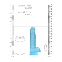 DILDO CRYSTAL CLEAR 6" 15 CM  DILDO Z PRZYSSAWKĄ
