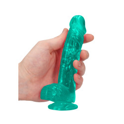 DILDO CRYSTAL CLEAR 6" 15 CM  DILDO Z PRZYSSAWKĄ