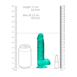 DILDO CRYSTAL CLEAR 6" 15 CM  DILDO Z PRZYSSAWKĄ