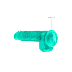 DILDO CRYSTAL CLEAR 6" 15 CM  DILDO Z PRZYSSAWKĄ