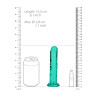 DILDO CRYSTAL CLEAR 6" 14,5 CM  PROSTE DILDO Z PRZYSSAWKĄ