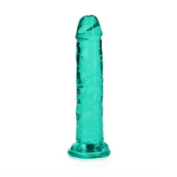 DILDO CRYSTAL CLEAR 6" 14,5 CM  PROSTE DILDO Z PRZYSSAWKĄ