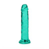 DILDO CRYSTAL CLEAR 6" 14,5 CM  PROSTE DILDO Z PRZYSSAWKĄ