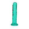 DILDO CRYSTAL CLEAR 6" 14,5 CM  PROSTE DILDO Z PRZYSSAWKĄ