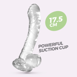 DILDO CRYSTAL CLEAR 17,5 CM  CRUSHIOUS HUDINI JELLY ANAL DILDO CLEAR