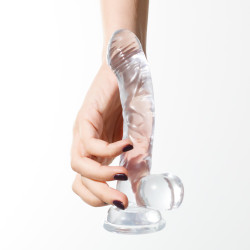 DILDO CRYSTAL CLEAR 17,5 CM  CRUSHIOUS HUDINI JELLY ANAL DILDO CLEAR