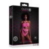 BODY Z GRECKIM DEKOLDEM NEONOWY RÓŻ  XS/XL
