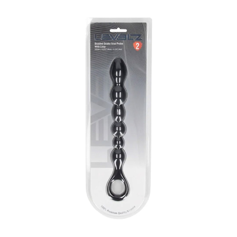 SONDA ANALNA SILIKONOWA CZARNA 26 CM / 4 CM