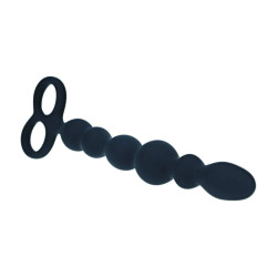SONDA ANALNA SILIKONOWA CZARNA 24,5CM / 7,5 CM