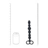SONDA ANALNA SILIKONOWA CZARNA 24,5CM / 7,5 CM