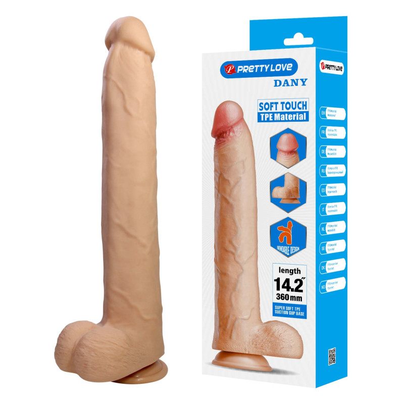 DILDO PRETTY LOVE DANY 14,2" 36 CM