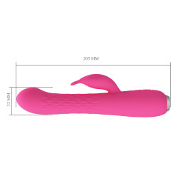 WIBRATOR ERIC 12 WIBRACJI 3 ROTACJE USB RÓŻOWY