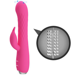 WIBRATOR ERIC 12 WIBRACJI 3 ROTACJE USB RÓŻOWY