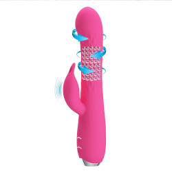 WIBRATOR ERIC 12 WIBRACJI 3 ROTACJE USB RÓŻOWY