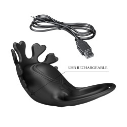PRETTY LOVE - VIBRANT PENIS RING RUBEN BLACK 7FUNKCJI WIBRACJI USB