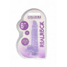 DILDO CRYSTAL CLEAR 6" 15 CM  DILDO Z PRZYSSAWKĄ PURPLE