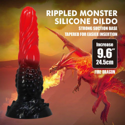 DILDO POWER MONSTER FIRE DRAGON DŁUGOŚĆ 24,5 CM ŚREDNICA 5,5 CM