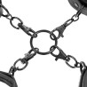 ZESTAW DO NIEWOLENIA FETISH SUBMISSIVE - SET OF HAND AND ANKLE HANDCUFFS WITH NOPRENE LINING