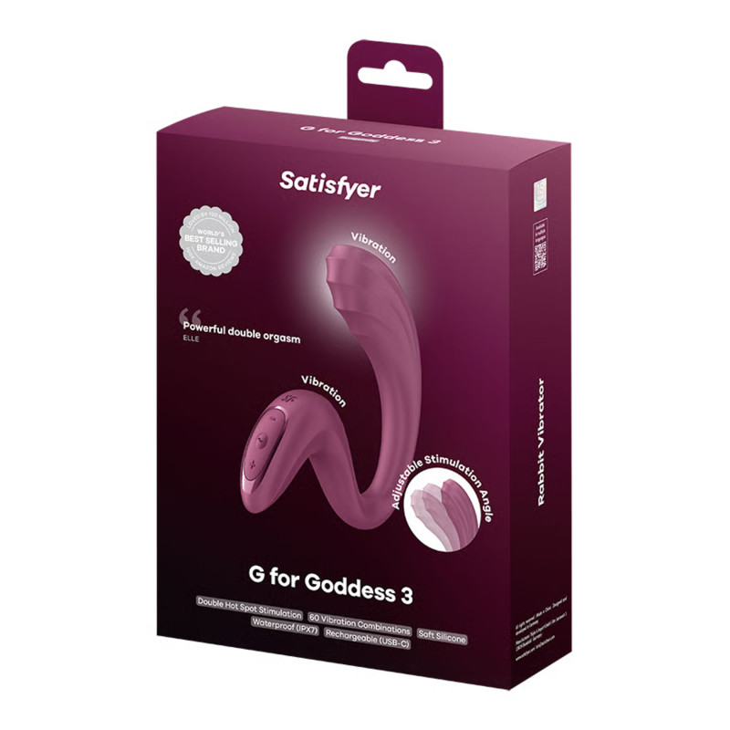 WIBRATOR SATISFYER G FOR GODDESS 3 BURGUNDY