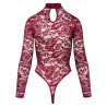 CZERWONE KORONKOWE BODY COTTELLI  M