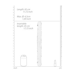 PODWÓJNE DILDO CRYSTAL CLEAR  18'' / 45 cm