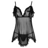 KOSZULKA COTTELLI CZARNA BABYDOLL RUFFLES 2XL
