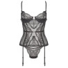 GORSET CZARNY RAVENNA L/XL