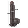 DILDO DONG 8'' SLIDING SKIN DUAL LAYER