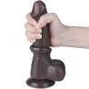 DILDO DONG 8'' SLIDING SKIN DUAL LAYER